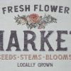 Locally Grown Flower Market Framed Sign