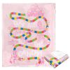 Hasbro Candyland Silk Touch Throw Blanket, 50" x 60", Take Me to the Candy