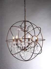 Edwards Antique Bronze 16-inch 5-light Chandelier