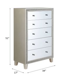 ACME Sliverfluff Chest, Mirrored & Champagne Finish BD00247