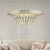 8-Light 23.6" Wide Crystal Waterfall Chandelier