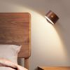 Walnut Magnetic Rechargeable Portable Motion Senseor Wall Lamp Dimmable Wall Scone Bedside Lamp