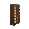 Traditional Design Louis Phillippe Style 1pc Lingerie Chest of 7x Drawers Brown Cherry Finish Hidden Drawers Wooden Furniture