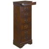 Traditional Design Louis Phillippe Style 1pc Lingerie Chest of 7x Drawers Brown Cherry Finish Hidden Drawers Wooden Furniture