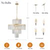 Crystal Chandelier Modern Chandeliers Lights Fixture Hanging Pendant Light Fixture for Dining Room Bedroom Living Room Dia 19.7 Inch