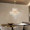 Crystal Chandelier Modern Chandeliers Lights Fixture Hanging Pendant Light Fixture for Dining Room Bedroom Living Room Dia 19.7 Inch