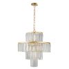 Crystal Chandelier Modern Chandeliers Lights Fixture Hanging Pendant Light Fixture for Dining Room Bedroom Living Room Dia 19.7 Inch