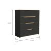 Lynbrook 4-Drawer Dresser Black Wengue and Light Oak