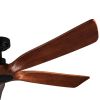 YUHAO 60 in. Indoor Farmhouse Brown Walnut Wood Ceiling Fan with Remote Control for Living Room or Patio