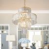 Crystal Chandelier Modern Chandeliers Lights Fixture Hanging Pendant Light Fixture for Dining Room Bedroom Living Room Dia 19.7 Inch