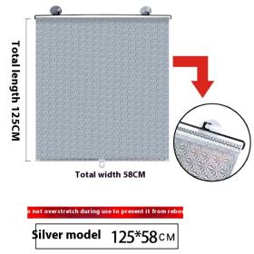 Household Window Sun Protection Punch-free Shading Balcony Shutter (Option: 58x125cm-Silver laser)