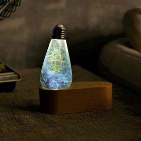 LED Wood Light Base (style: Mind bulb)