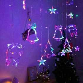 LED Fairy String Window Curtain Lights Star Christmas Xmas Party Home Indoor (Type: type three)