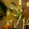 LED Fairy String Window Curtain Lights Star Christmas Xmas Party Home Indoor