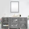 7 Size LED Bathroom Mirror Wall Mounted Vanity Mirror Anti-Fog Mirror Dimmable Lights with Touch Switch(Horizontal/Vertical)