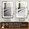 7 Size LED Bathroom Mirror Wall Mounted Vanity Mirror Anti-Fog Mirror Dimmable Lights with Touch Switch(Horizontal/Vertical)